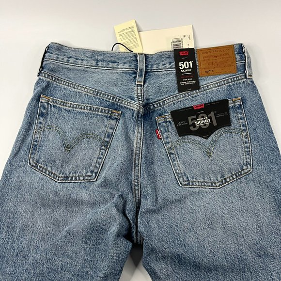 Levis Premium 501 Skinny Women Jeans 29 x 28 NWT - Picture 8 of 9
